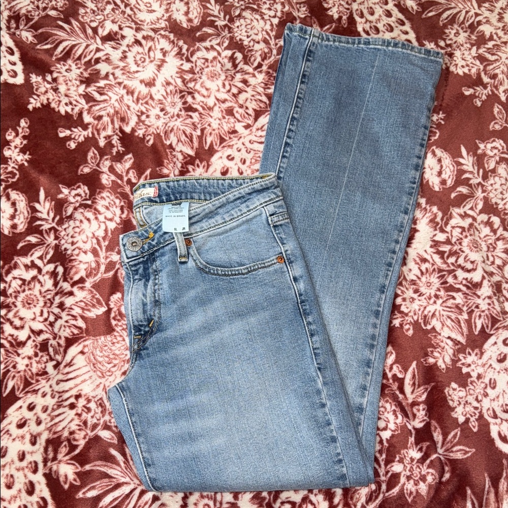 Levi's Women's Sky Blue Super Low Bootcut 518 Jeans Size 9 Long